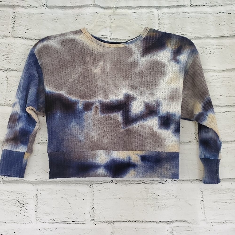 Walking on sunshine waffle tie dyed shirt